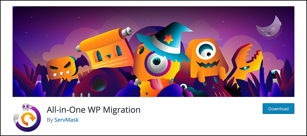 All in One WP Migration to move a wordpress site