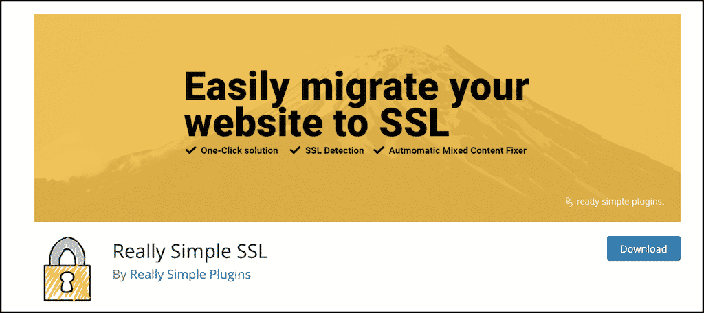 Really Simple SSL plugin for WordPress