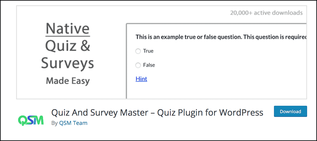 Quiz and survey master plugin