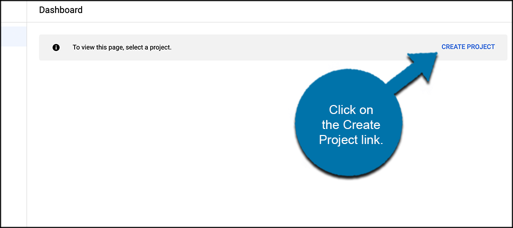 Click on create project button