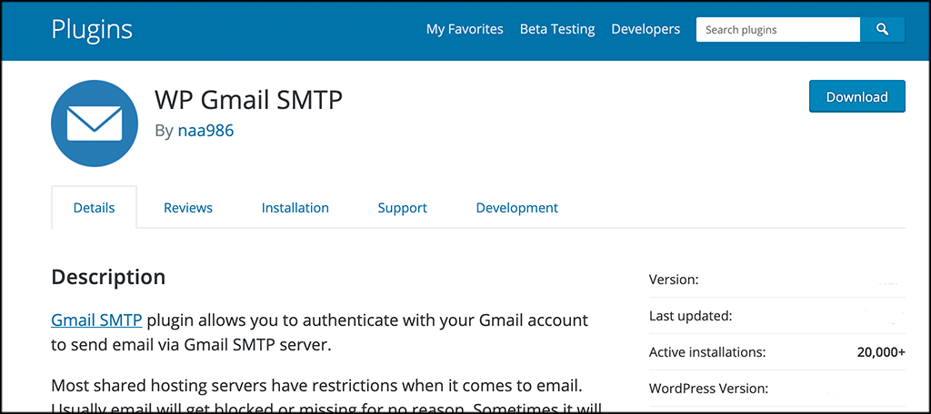 WP-gmail smtp plugin