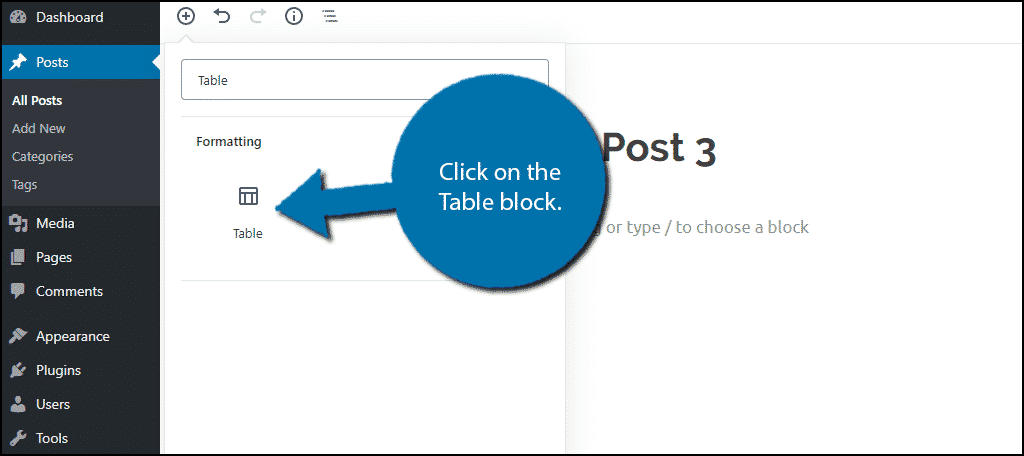 Table Block