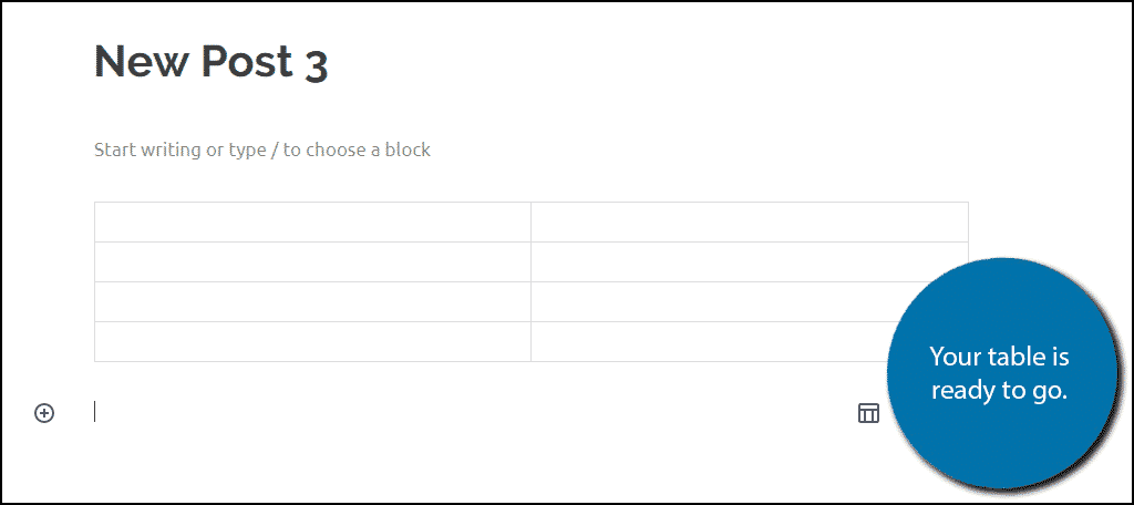 WordPress Table