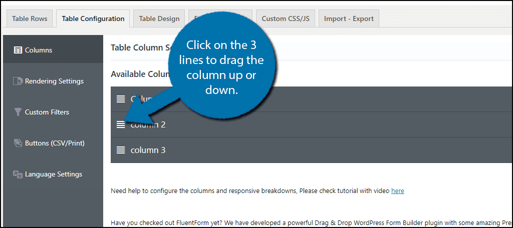 Rearrange Columns