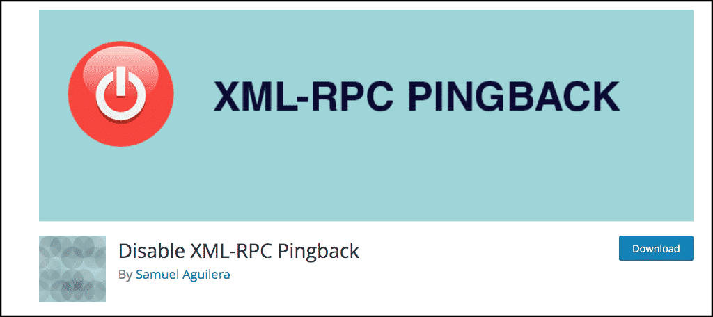 Disable xmlrpc.php Pingback