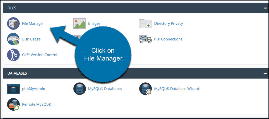 Click on file manager