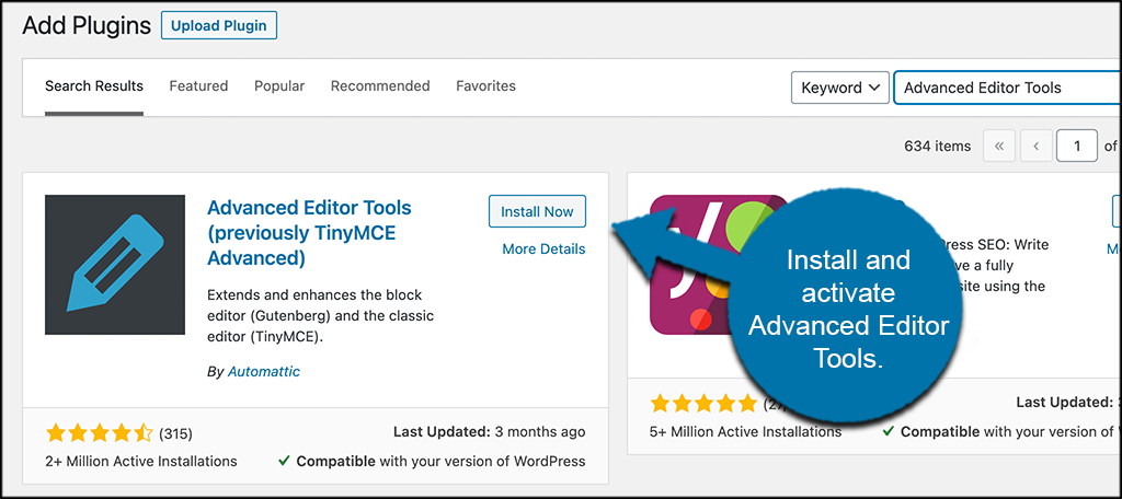 INstal; activate advanced editor tools