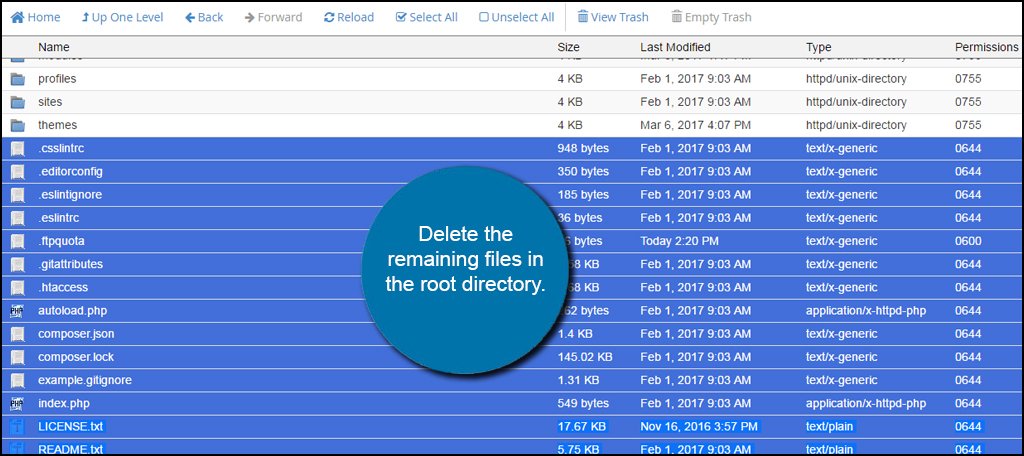 Delete Drupal Files