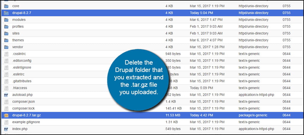 Delete Drupal Upgrade File