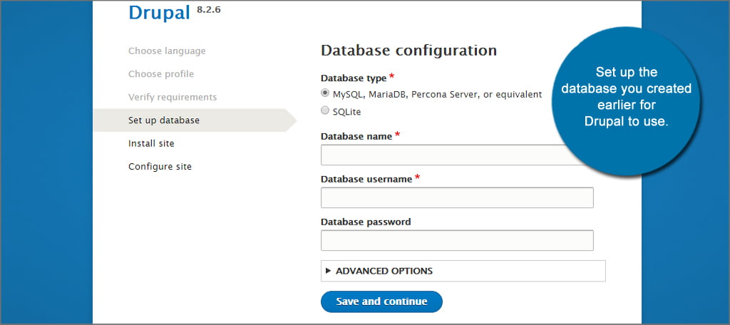 Drupal Database Setup