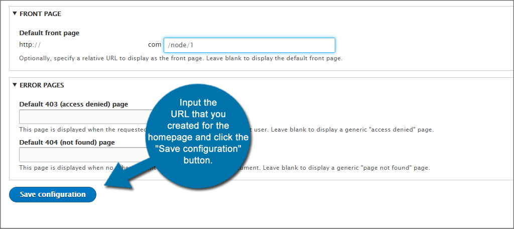 Drupal Home Save
