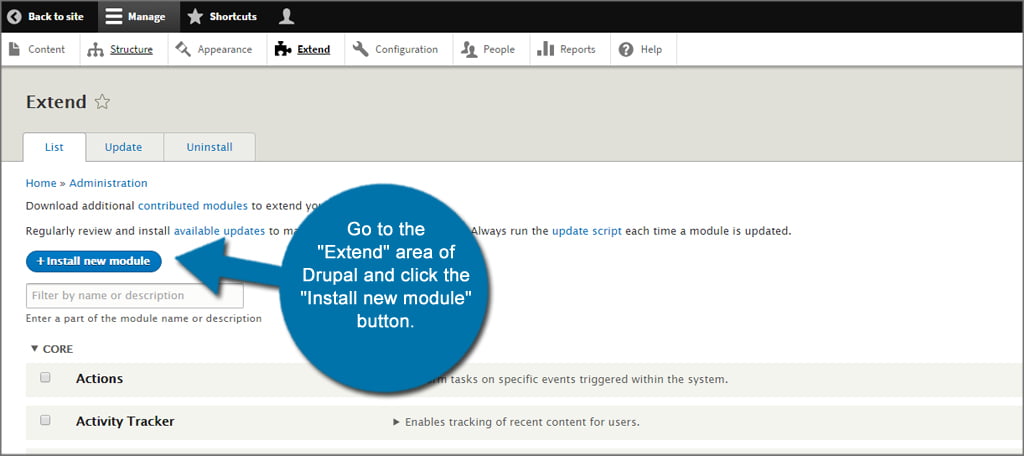 Drupal Install New Module