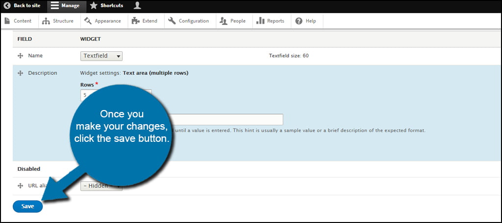 Drupal Manage Form Display