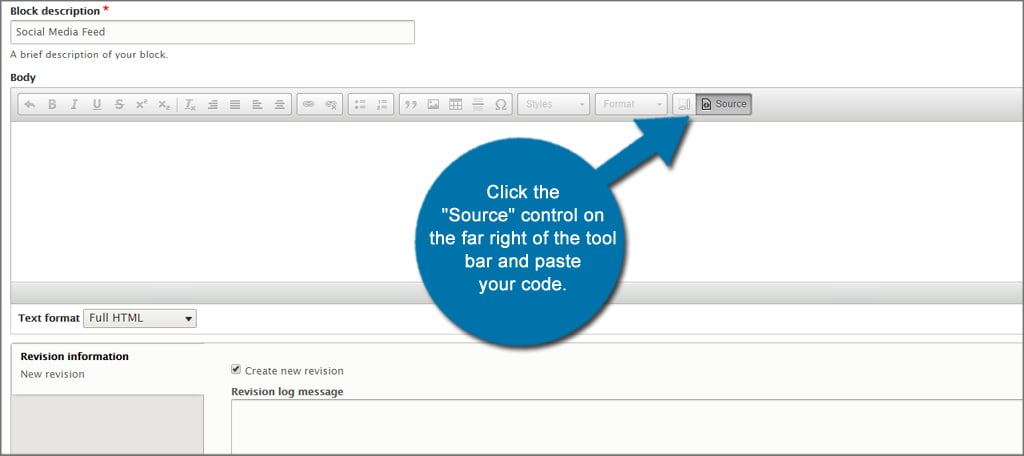 Drupal- Source Code Button 