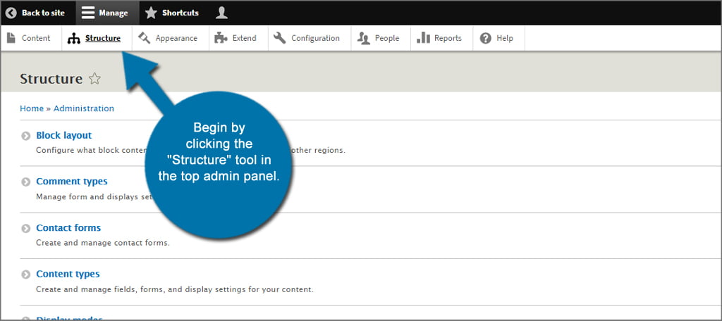 Drupal Structure Tool