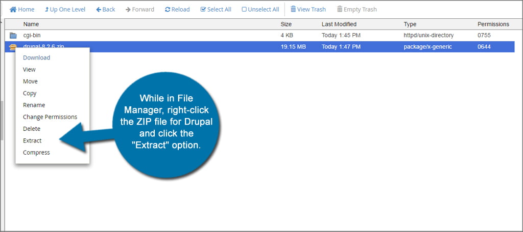 Drupal ZIP Extract