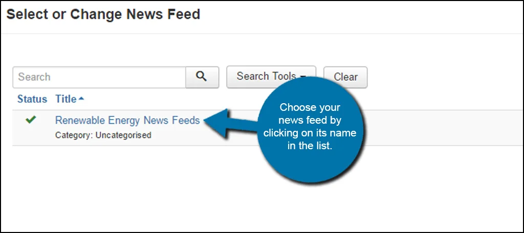 Joomla Elija la fuente de noticias
