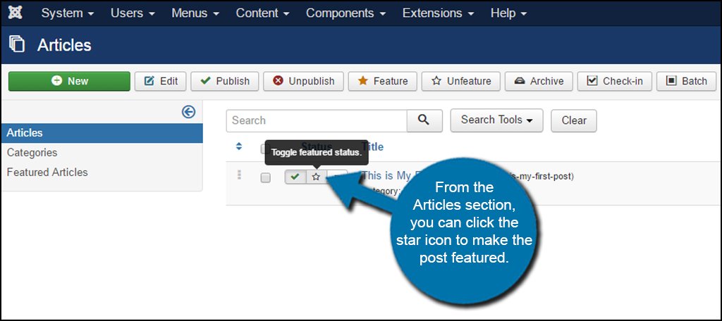 Joomla Featured Star