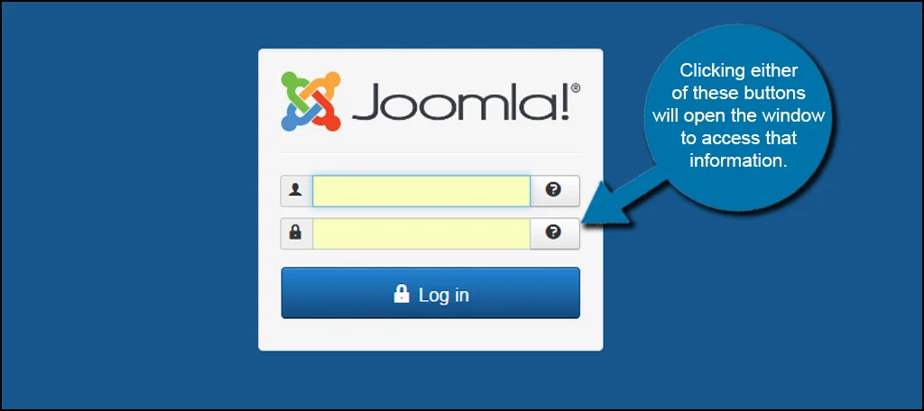 Joomla Forgot Password