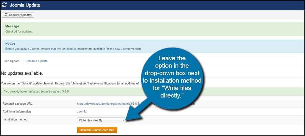 Joomla Insallation Method