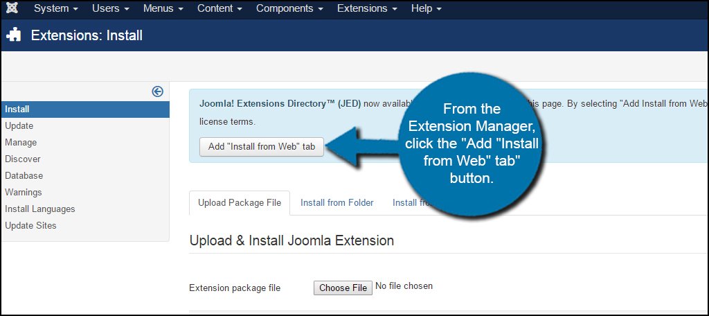 Joomla Install From Web