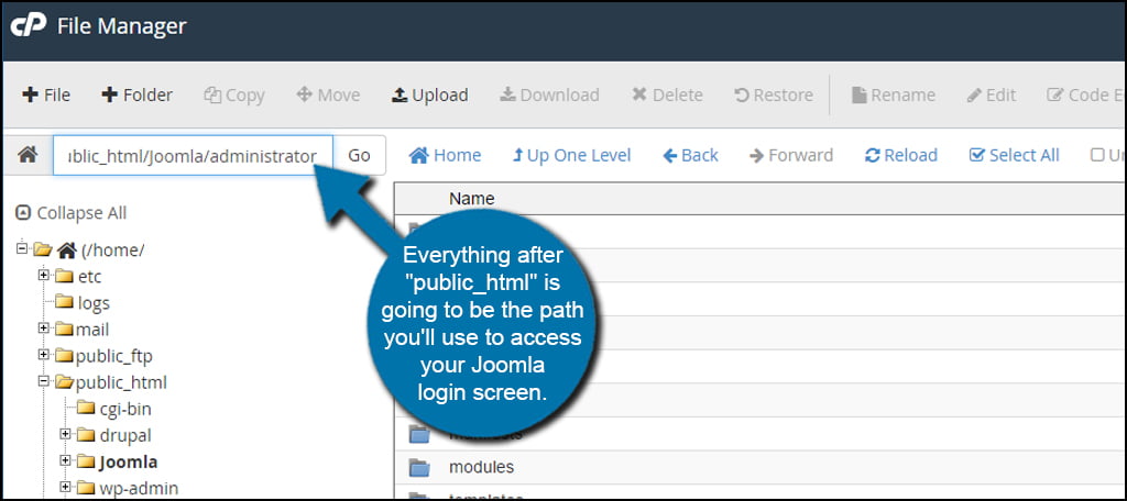 Joomla Login Path