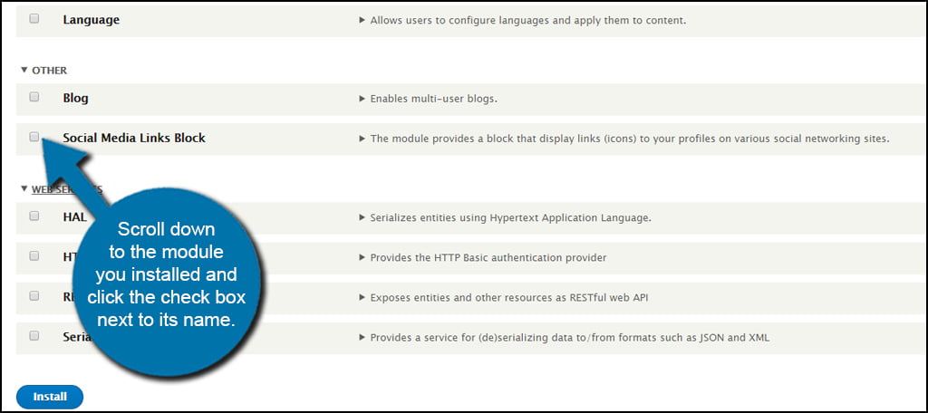 Module Check Box