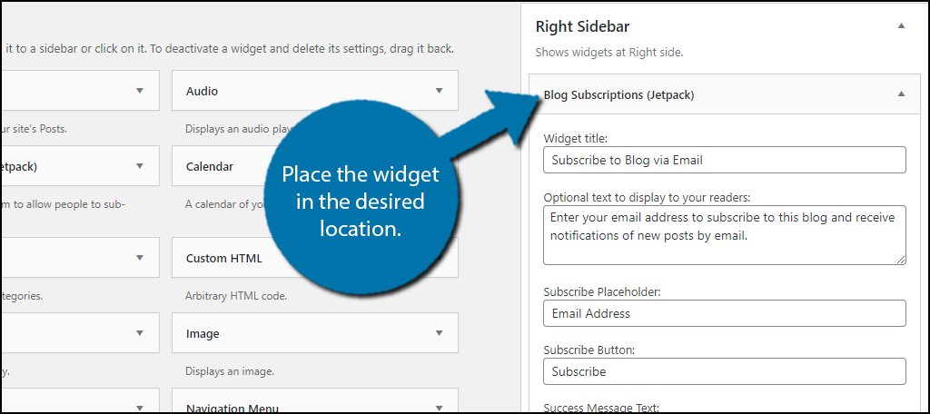 Subscription Email Widget for WordPress