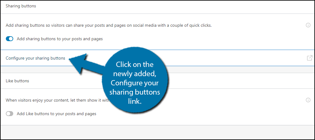 Configure Sharing Buttons