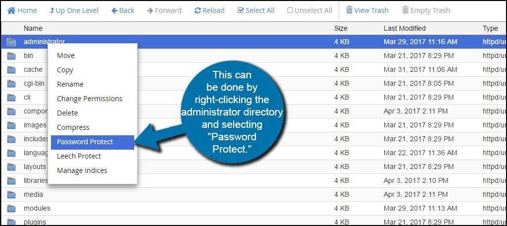 Directory Password Protect