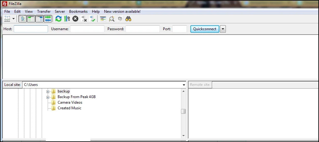 FileZilla Subir imágenes