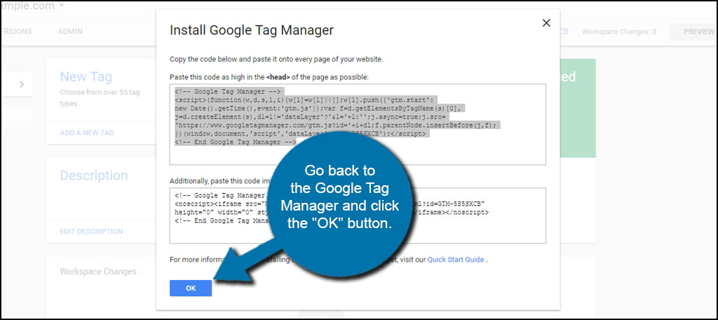 Google Tag Manager OK