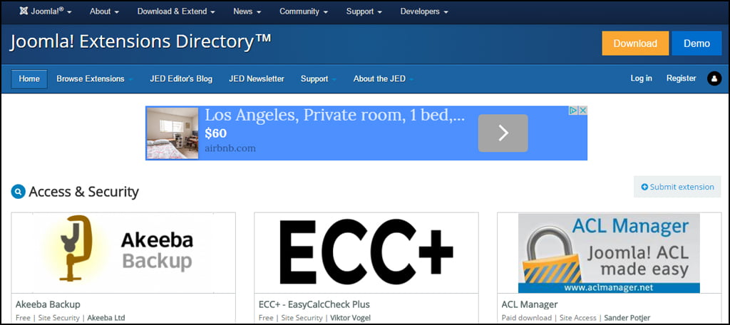 Joomla Extensions Directory