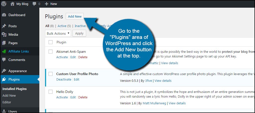 WordPress Add New Plugin