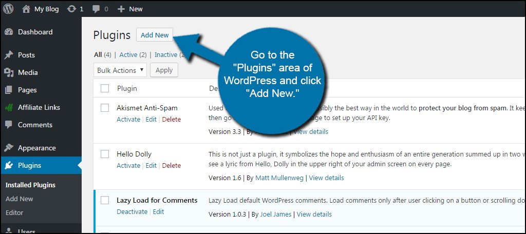 WordPress Add New Plugin