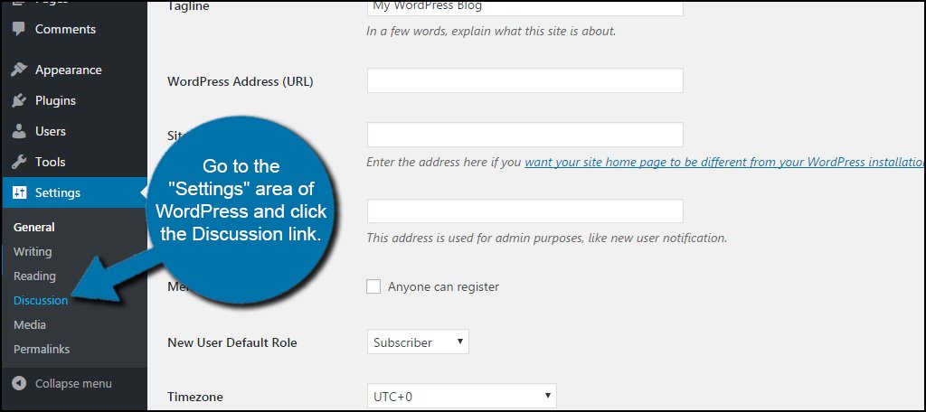 WordPress Discussion Settings