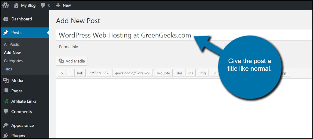 WordPress Host Title