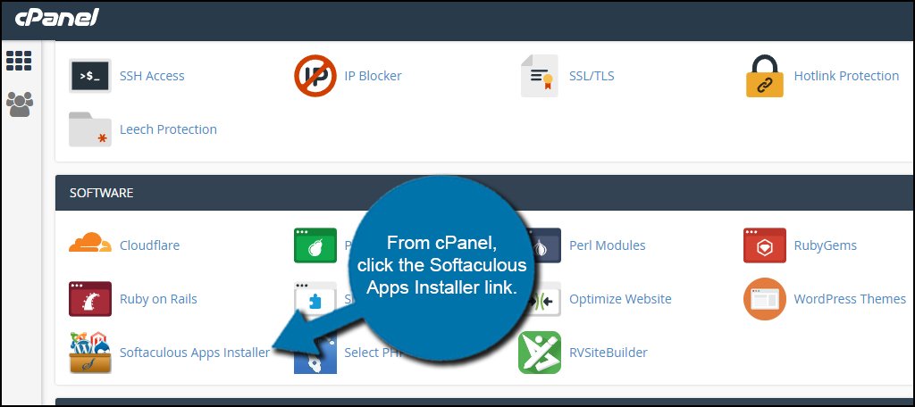 cPanel Softaculous