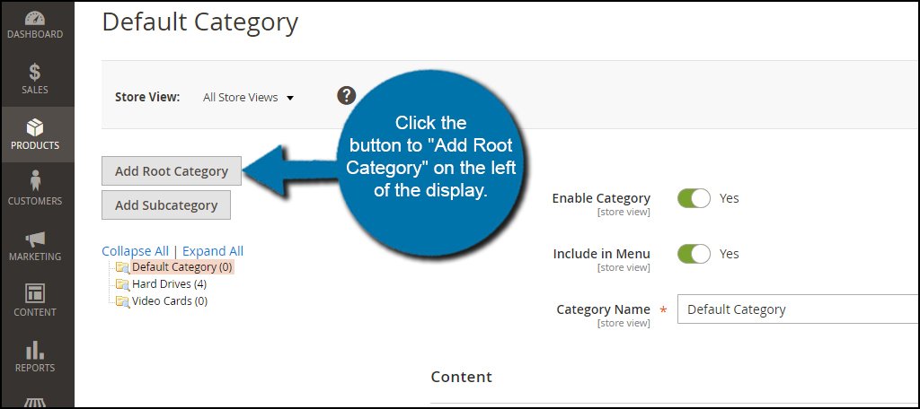 Add Root Category