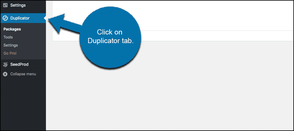 Click duplicator tab