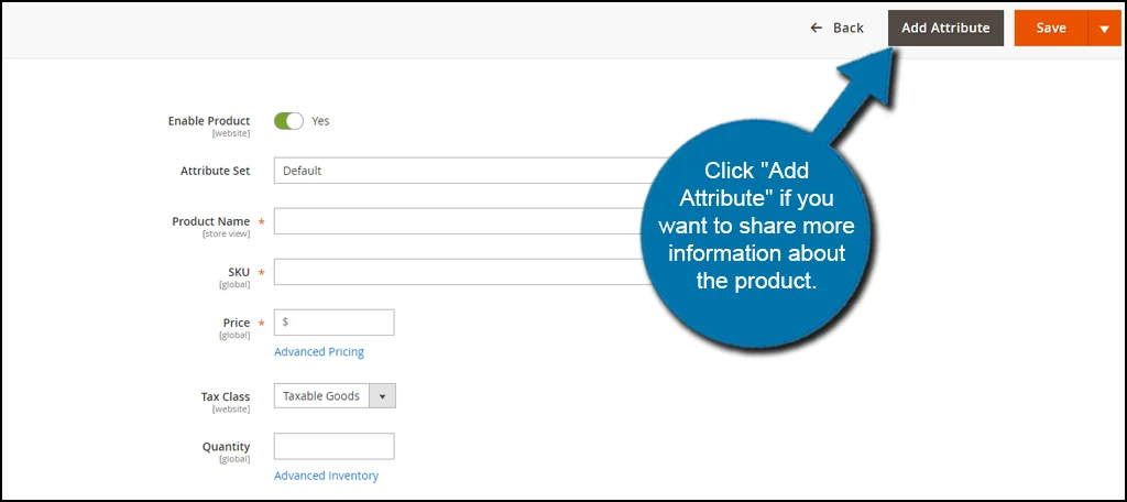 Agregar atributo de Magento