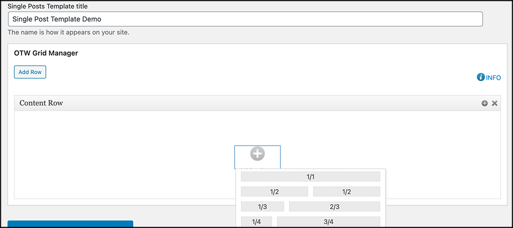 Add a title and content rows to your single post template