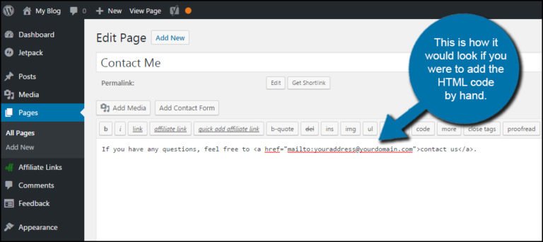 How to Add a Link to an Email Address in WordPress - GreenGeeks