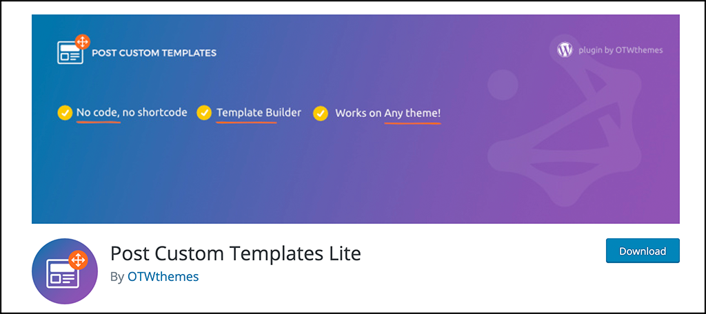 Post Custom Templates Lite Plugin