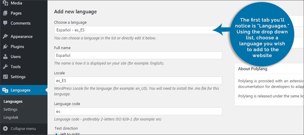 Language Tab