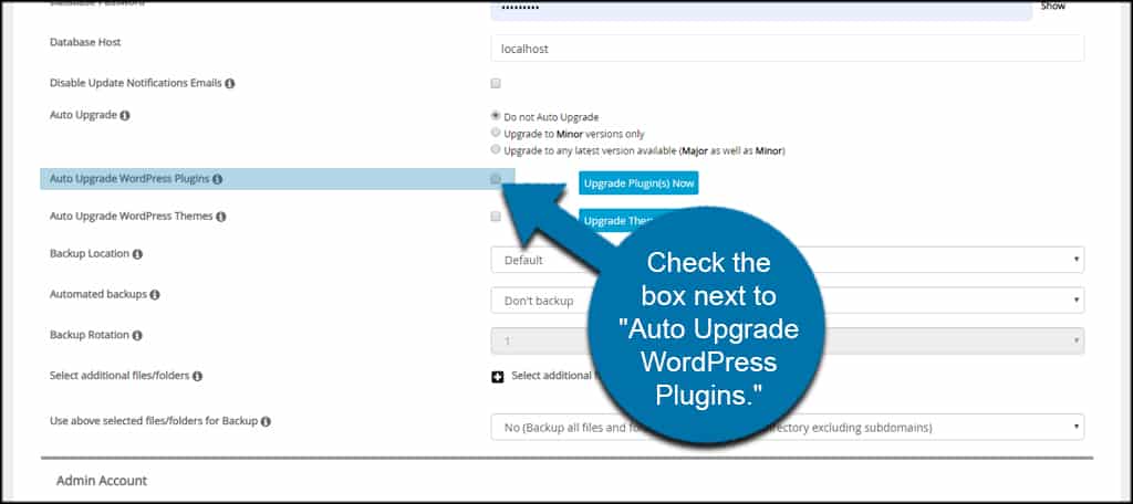 Edit Auto Upgrade Plugins