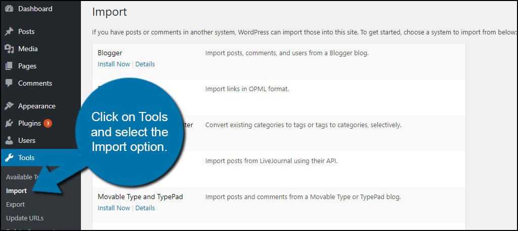 Tools and Import