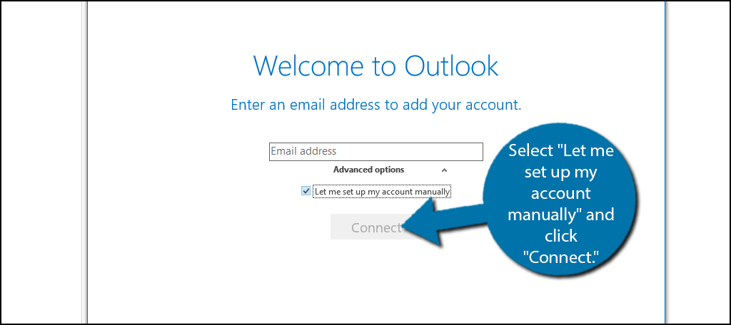 how to open an existing email account in outlook