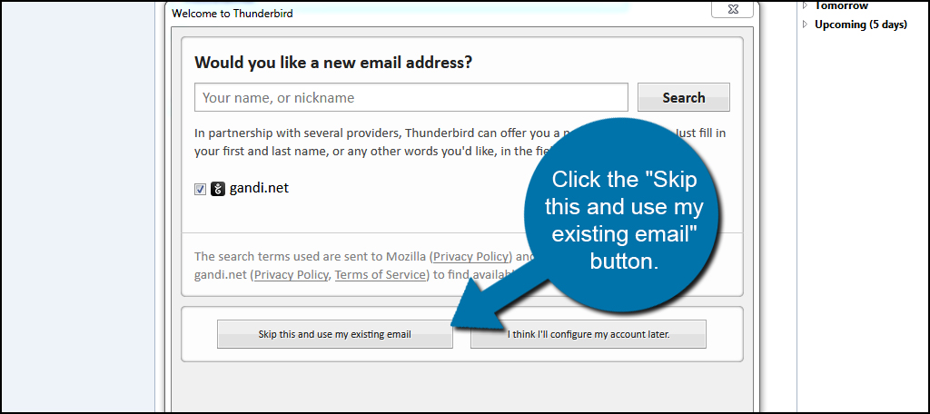 Use Existing Email