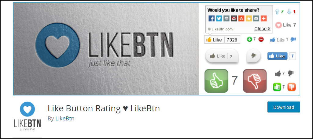 Like Button Rating